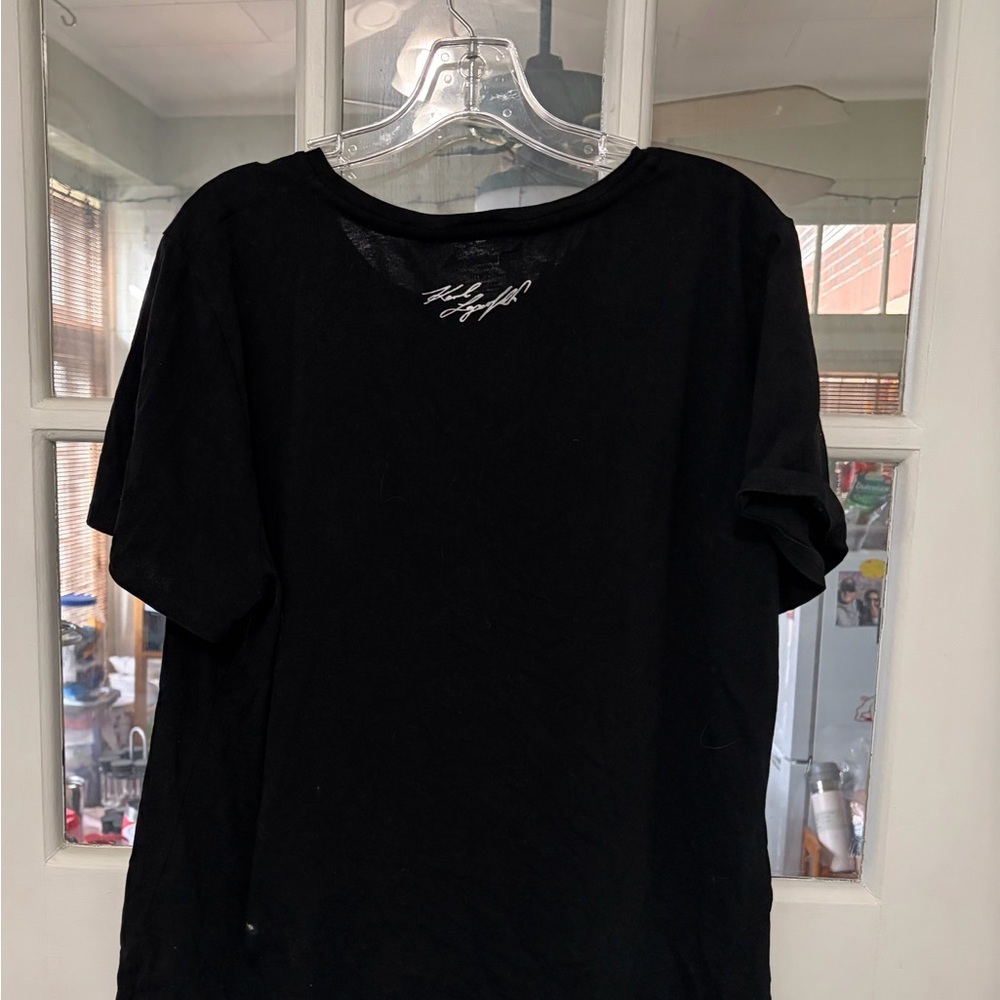Karl Lagerfeld Black Tee with Sunglasses Design - Picture 3 of 3